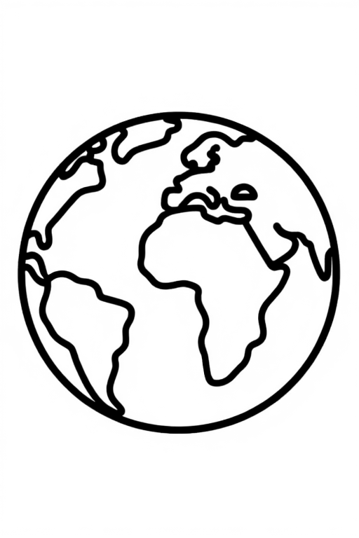 Free Earth Coloring Page | ColorAria